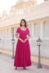 KA 1097 Faux Blooming with Embroidery Party Wear Gown Wholesale Shop In Surat
